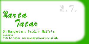 marta tatar business card